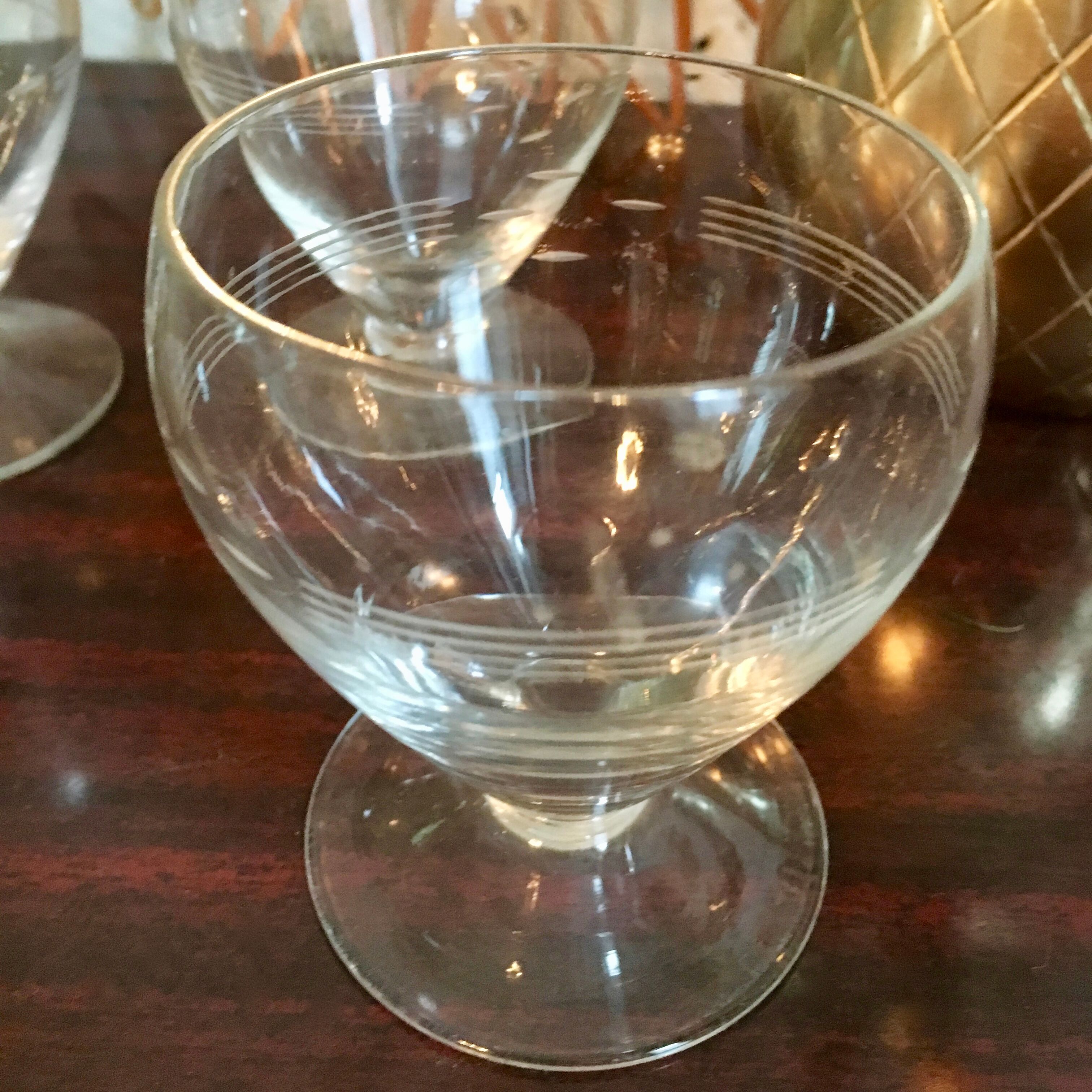 Set of 4 vintage aperitif/liquor glasses