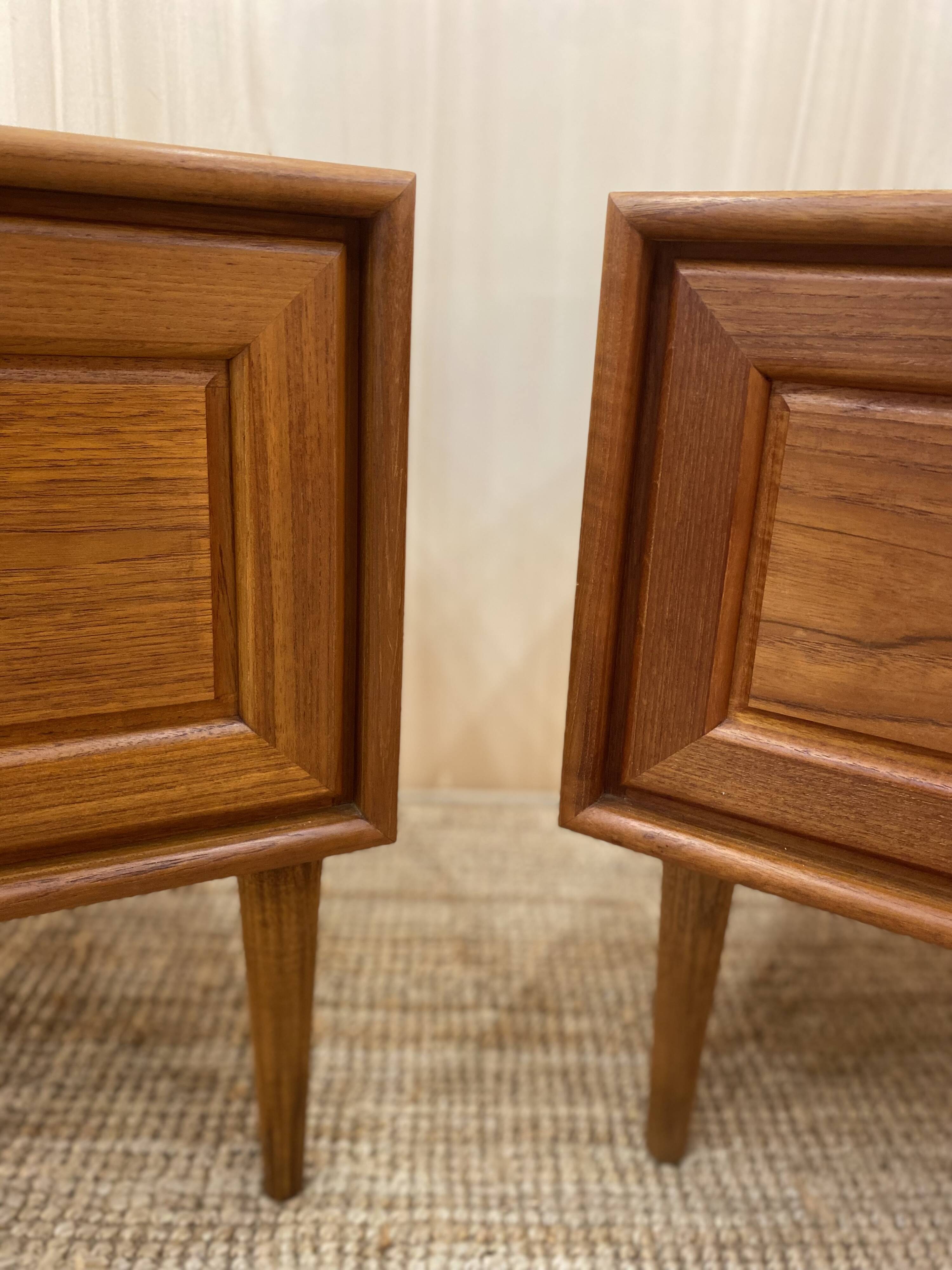 Scandinavian teak bedside table