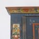 Cabinet de mariée en folk art peint antique de ferme rustique 1863