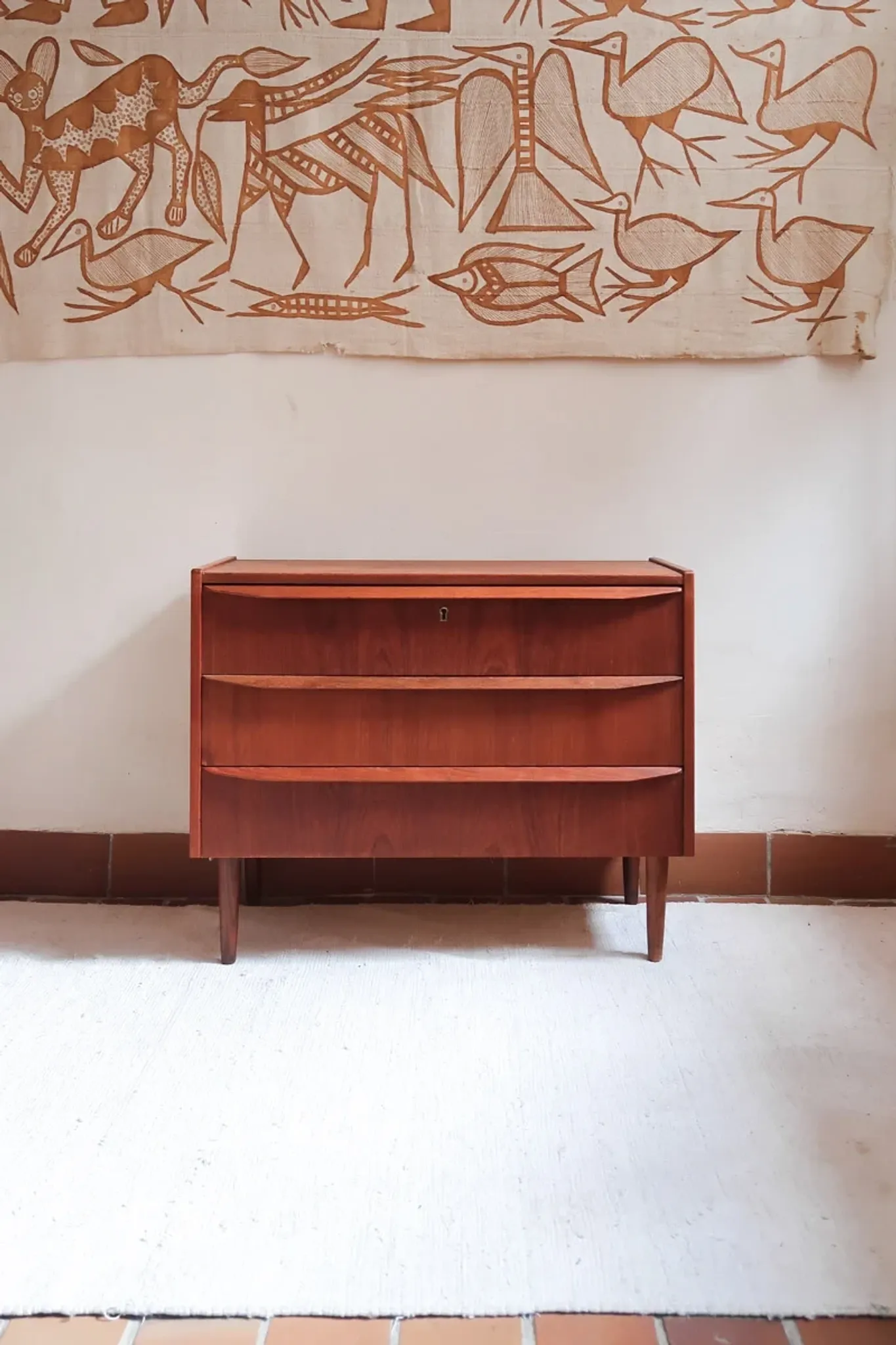 Commode teck scandinave années 60 3 tiroirs