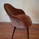 Brown velvet armchair year 50