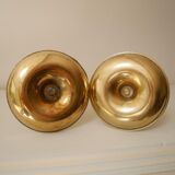 Set of 2 brass candle holders