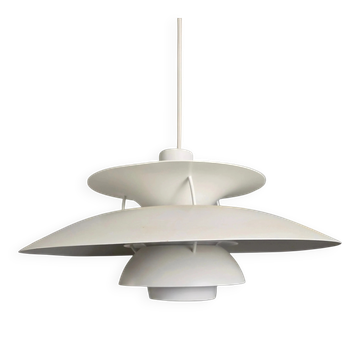 PH5 white pendant model by Poul Henningsen for Louis Poulsen, Denmark 1960