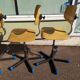 Lot of 4 couture swivel adjustable workshop chairs