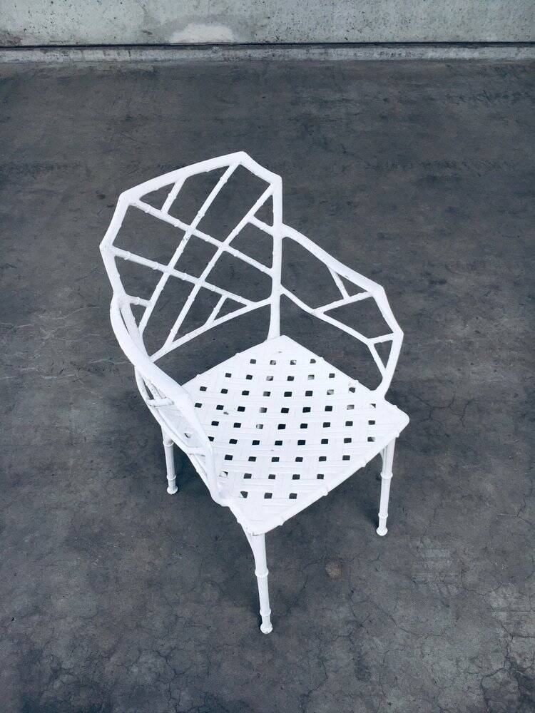 Calcutta Outdoor Armchair in Faux Bamboo by Hall Bradley for Brown Jordan, 1960s, Set of 4