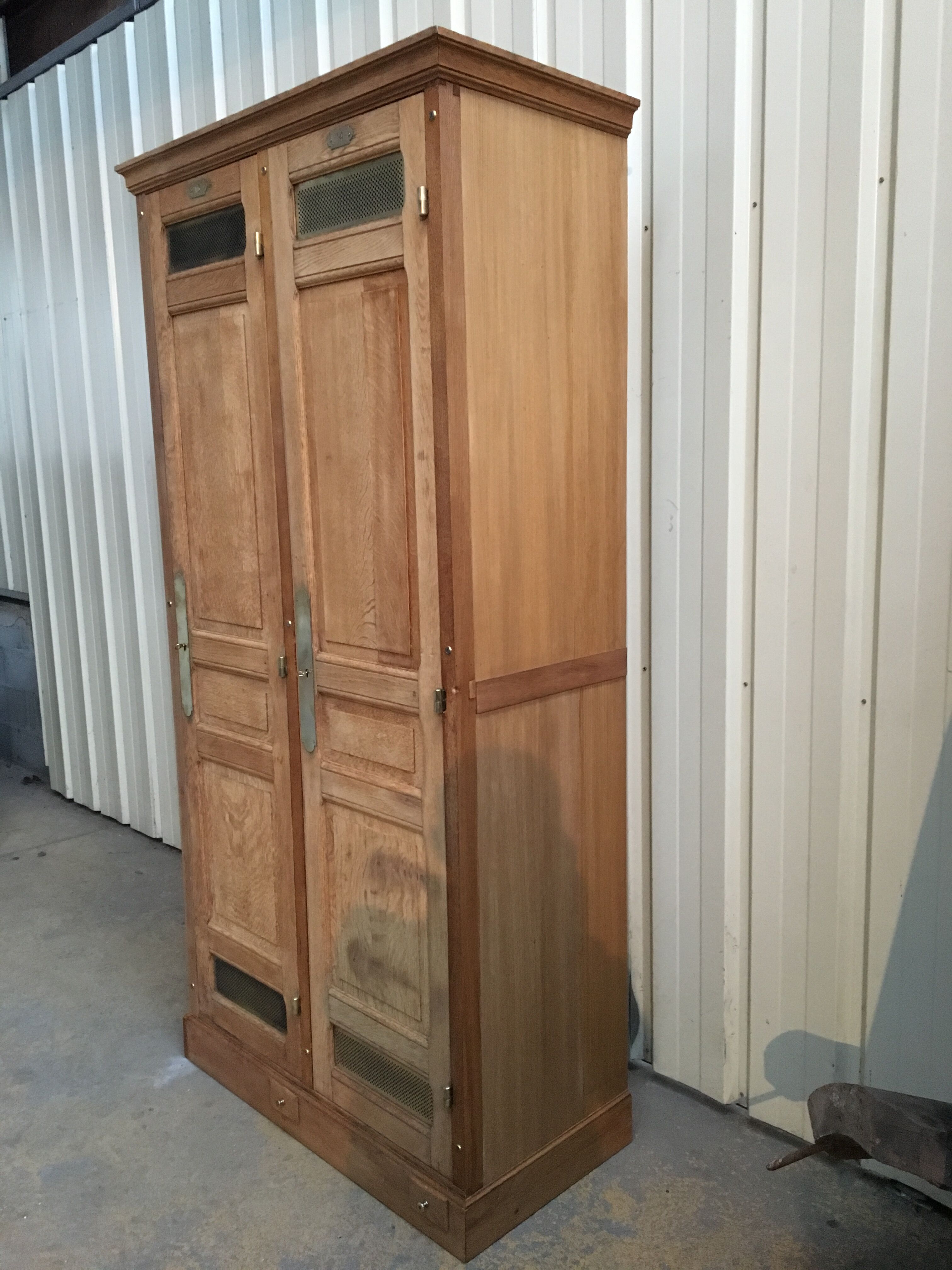 Old french bank locker room in oak
