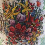 Vintage Tin Container Made in Holland 1950 Biscuit Box Candy Box