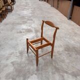 Guillerme et chambron oak 'fumay' mid-century dining chairs