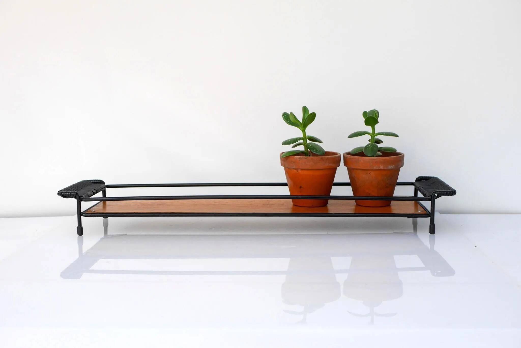 Mid-Century Modern Teak Tray: Scandinavian String Tray by NYBRO, Sweden