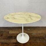 Oval pedestal table Eero Saarinene design Knoll international 1970 original marble