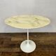 Oval pedestal table Eero Saarinene design Knoll international 1970 original marble