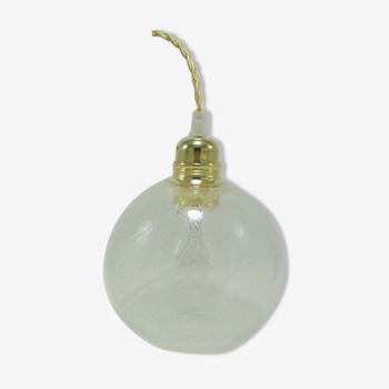 Bubbled glass pendant light