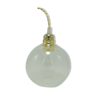 Bubbled glass pendant light