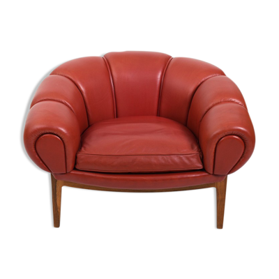 Fauteuil « croissant » danois par Illum Wikkelsø Années 1950