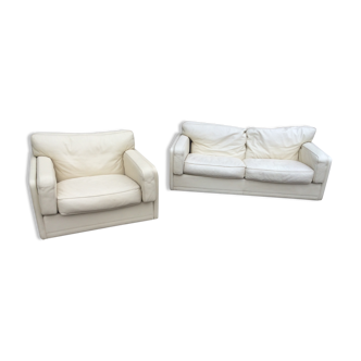 Couch and his Socrates of Poltrona Frau armchair