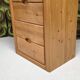 Vintage solid pine chest of drawers Danish Scandinavian style 1980s