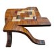 Table basse de forme carré en bois marqueté