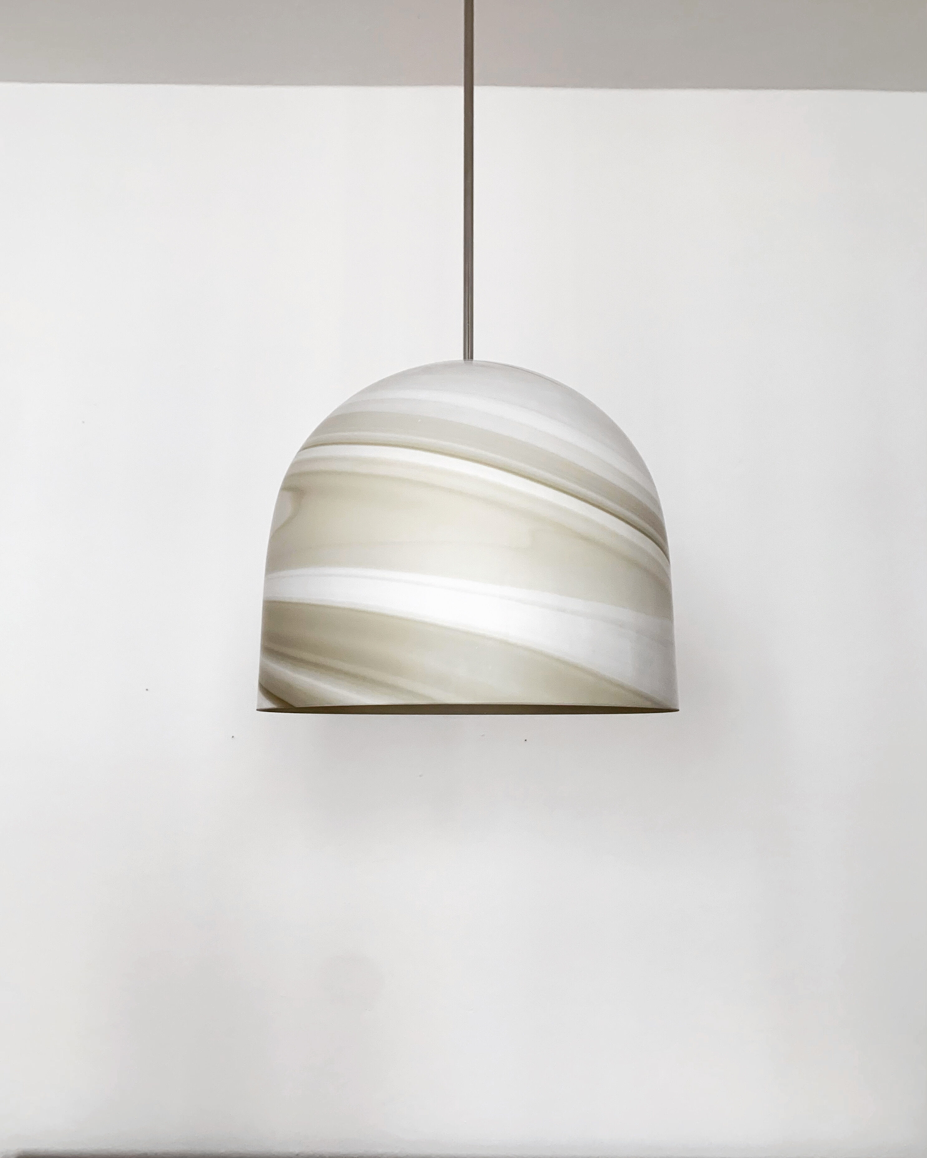 Carrara marble design glass lamp by Peill and Putzler