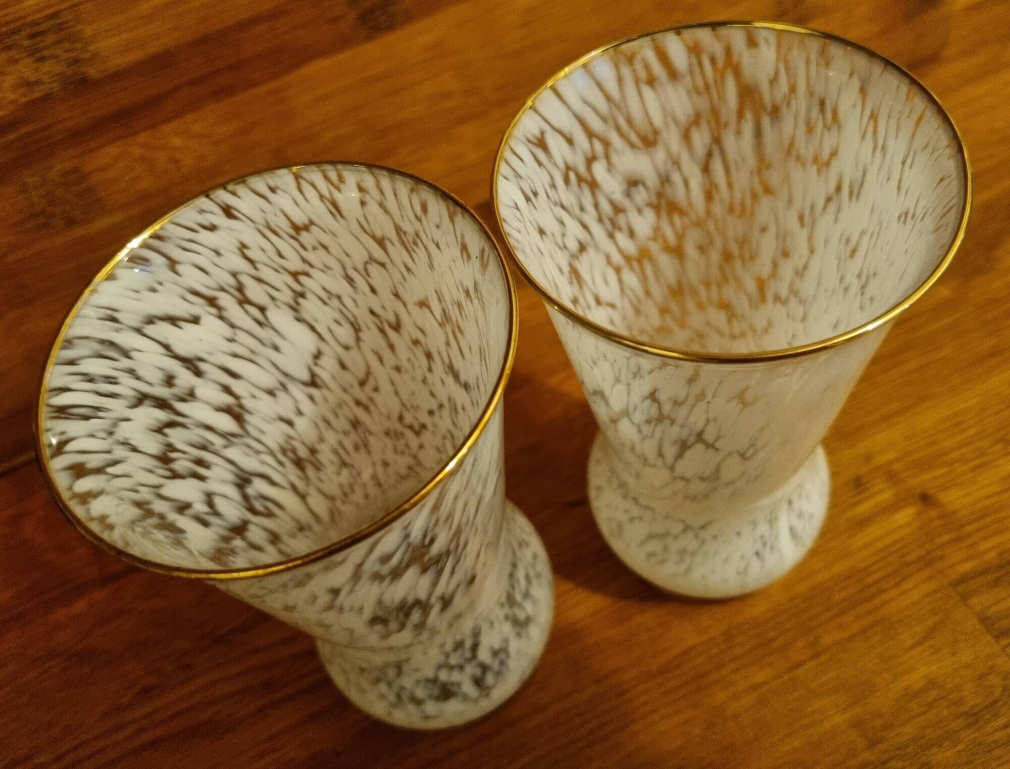 Pair of glass vases from Clichy, late 19th/early 20th century