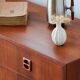 Small Scandinavian teak chest of drawers from the 1960s.