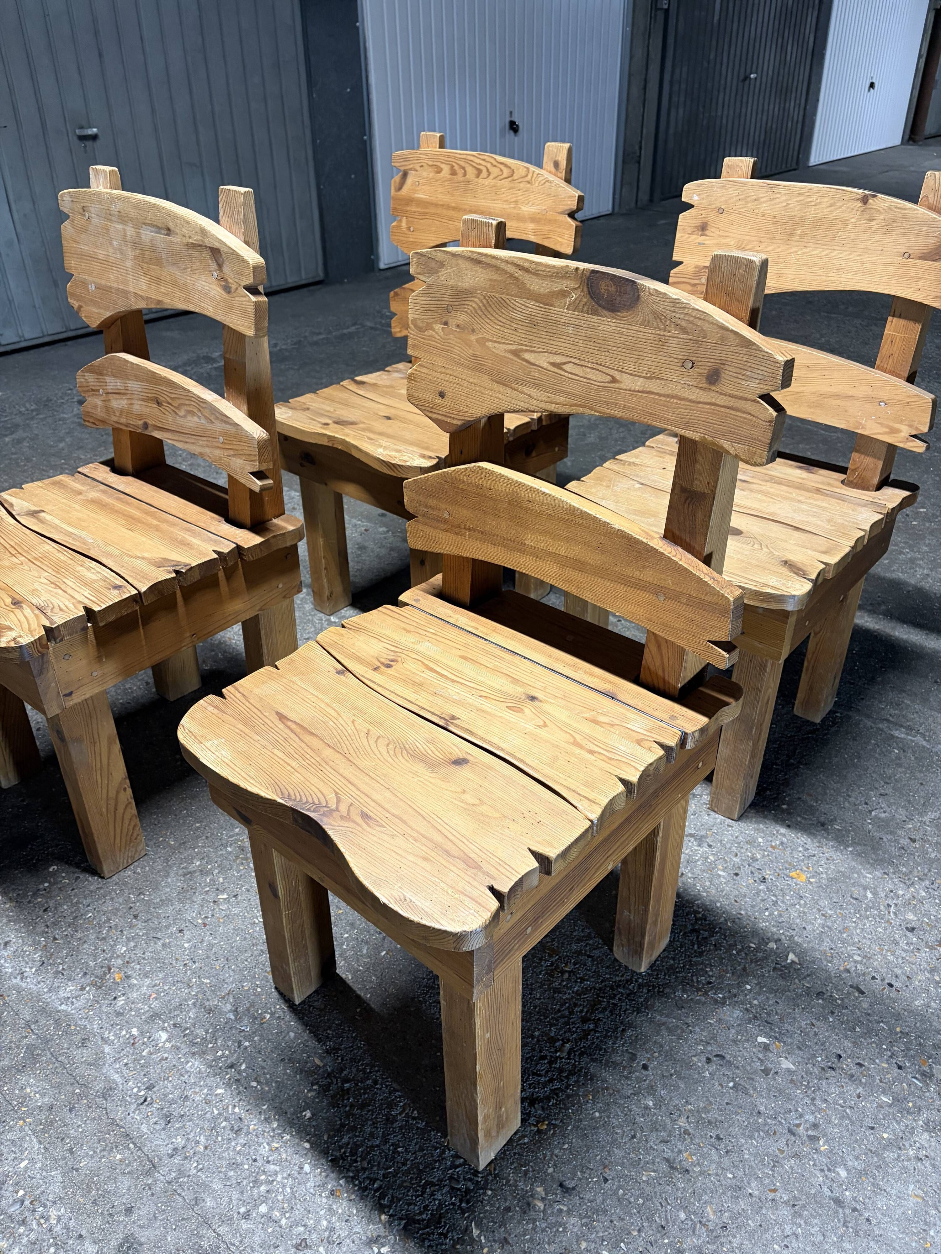 Lot de 4 chaises de montagne, 1970