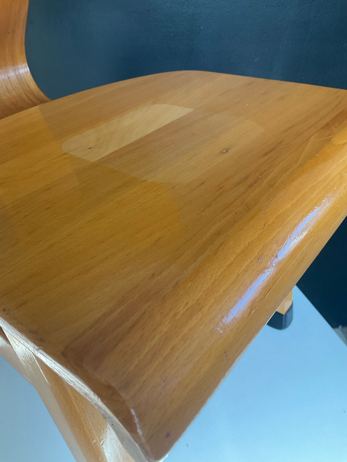 Vintage beech chair from the 1950s-60s.
