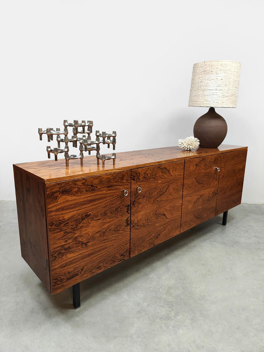 Vintage wooden sideboard credenza 1970