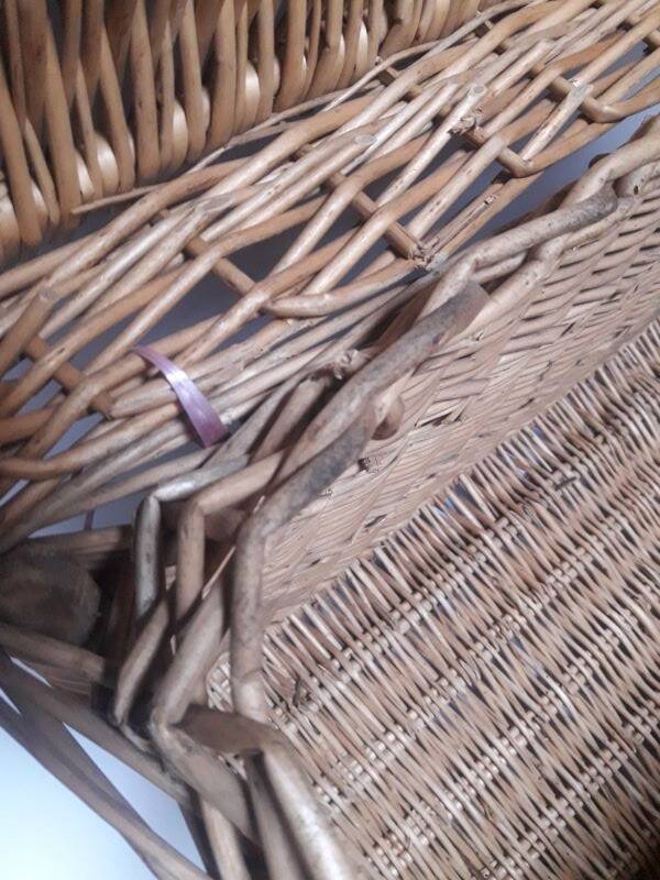 Wicker trunk L75xH53xD48 vintage