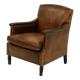 Fauteuil en cuir de mouton patiné années 1950