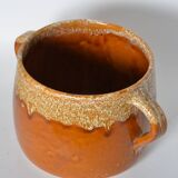 Glazed terracotta flowerpot