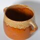 Glazed terracotta flowerpot