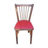 Vintage bistro chair sitting red