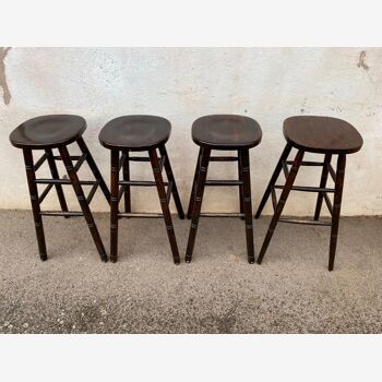 Set of 4 high bar stools