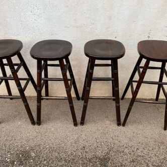 Set of 4 high bar stools
