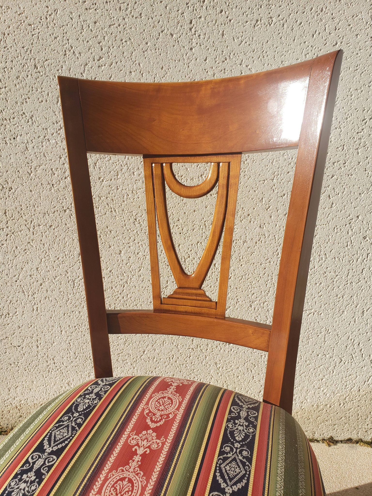 Vintage wooden office chair from the 1970s.
