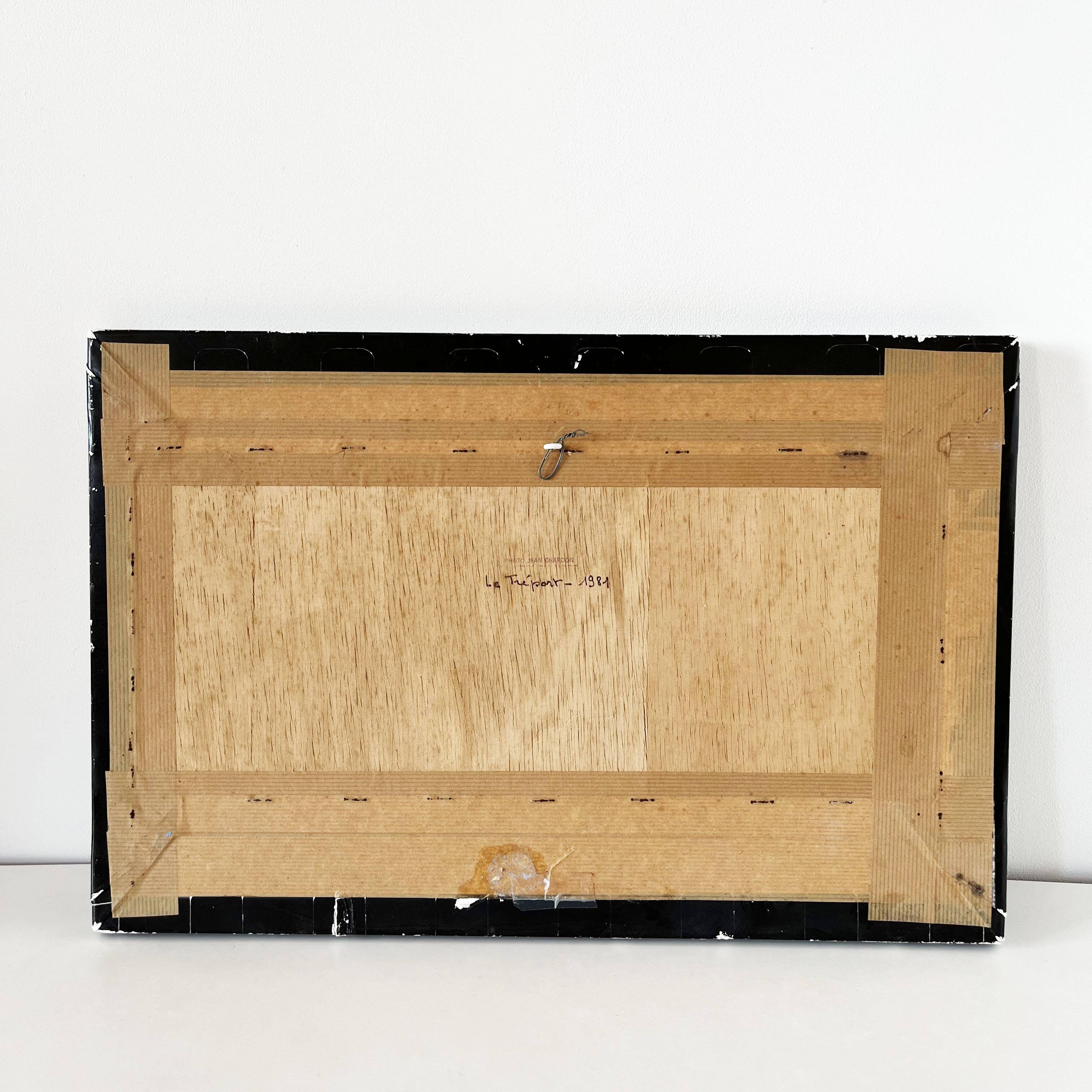 Large photograph on wooden panel Le Tréport 1980