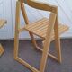 Paire de chaises pliantes en hêtre vintage