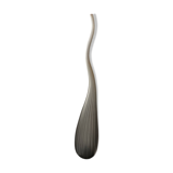 Vase soliflore modèle Aria Piccolo en verre côtelé gris bleu