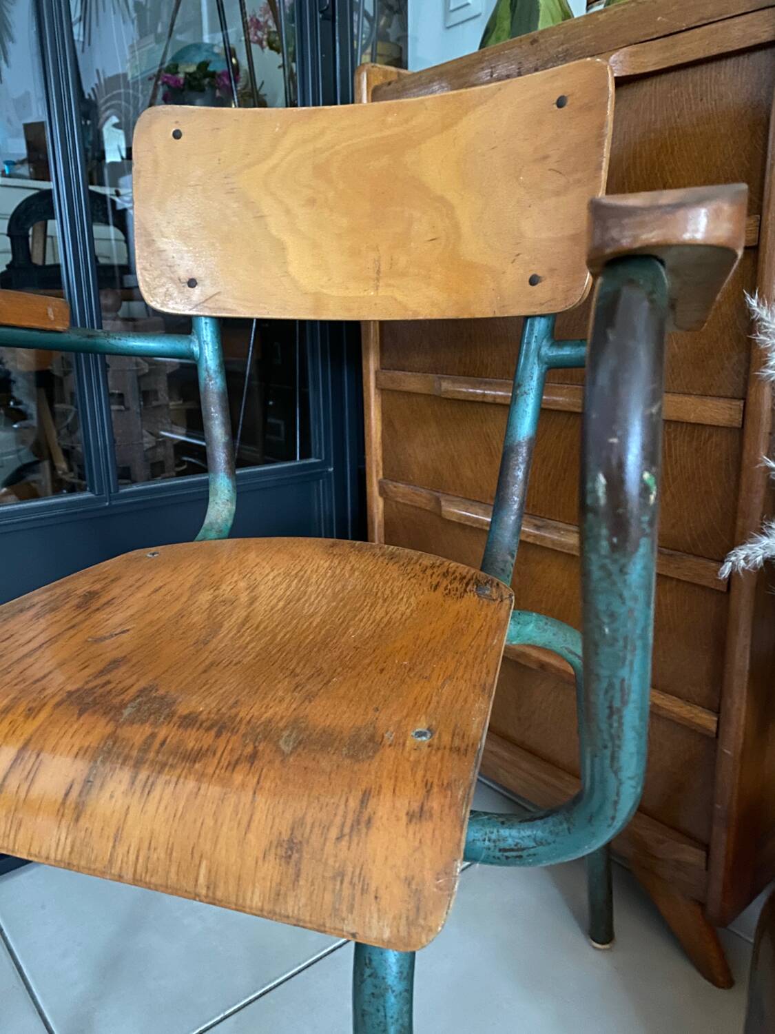 Vintage schoolmaster armchair