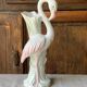 Ceramic flamingo vase Italy 1980