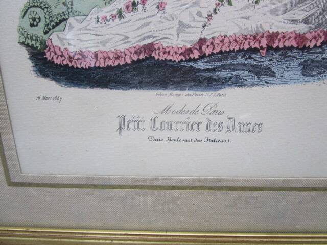 Gravure de mode ancienne