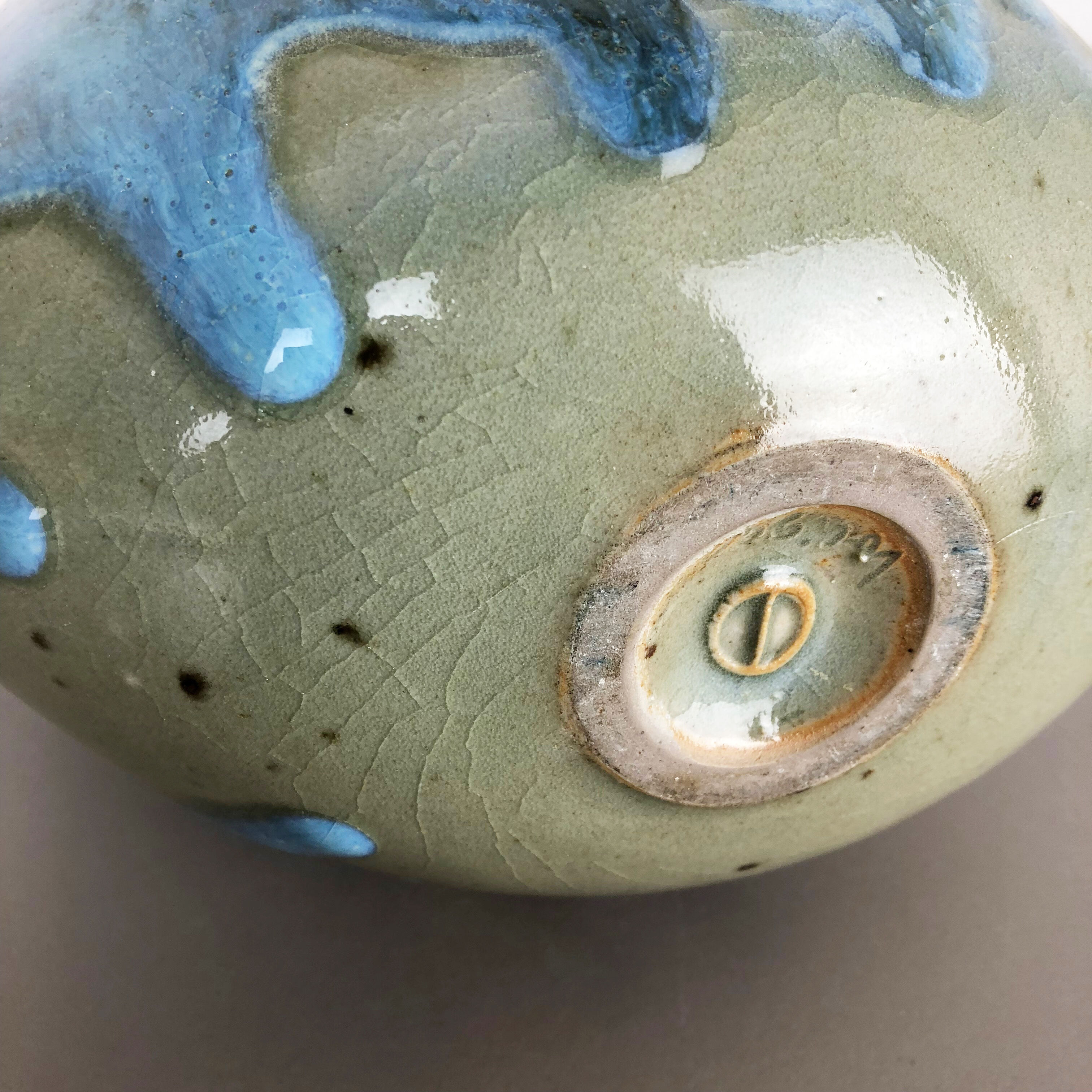 Abstract ceramic studio stoneware vase by Gotlind Weigel, Germany, 1960s