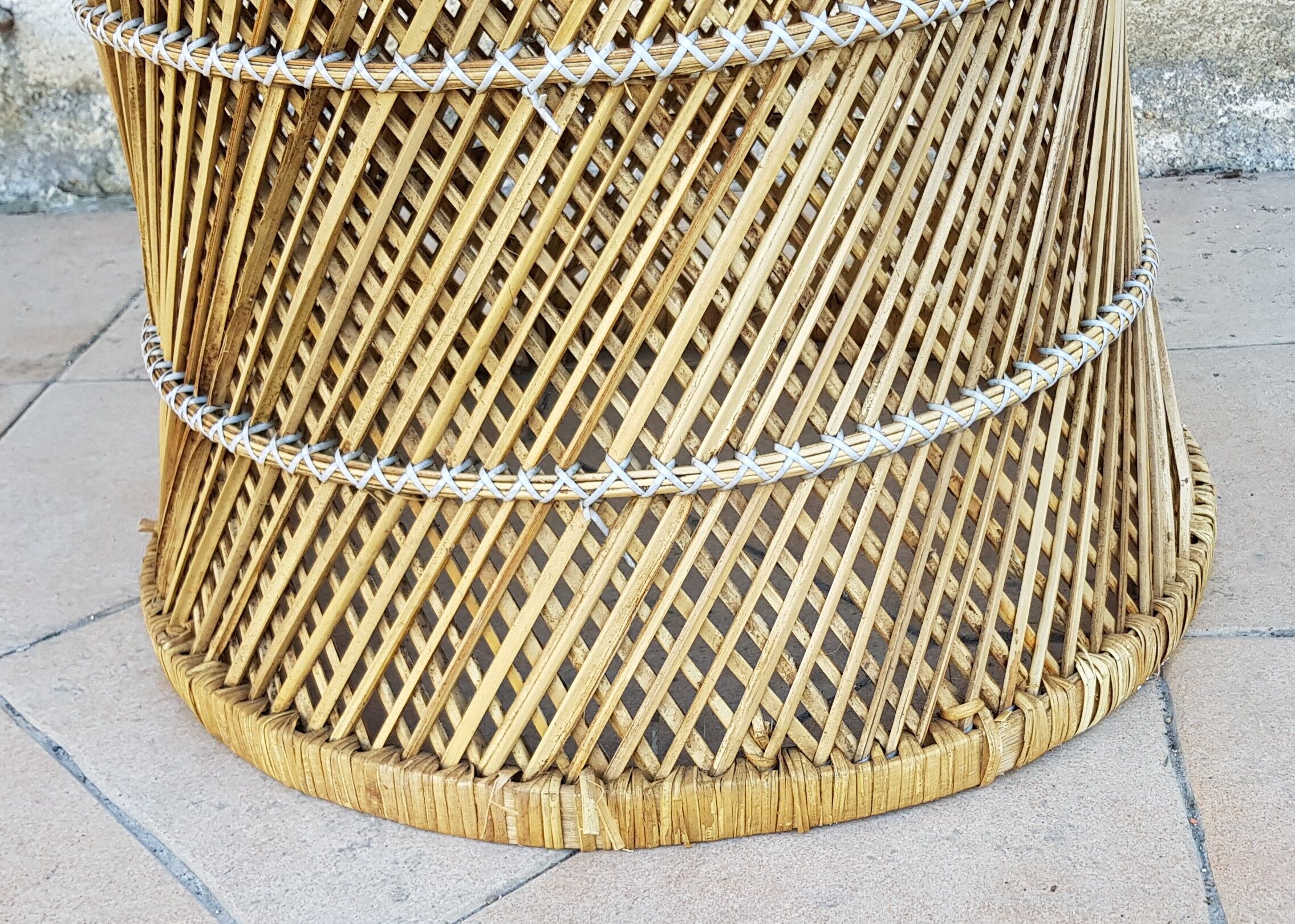 Island-inspired rattan armchair