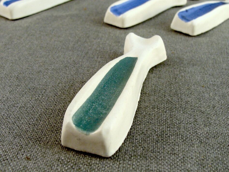 Vintage ceramic knife holders