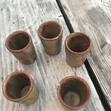 Lot de 5 gobelets en grès