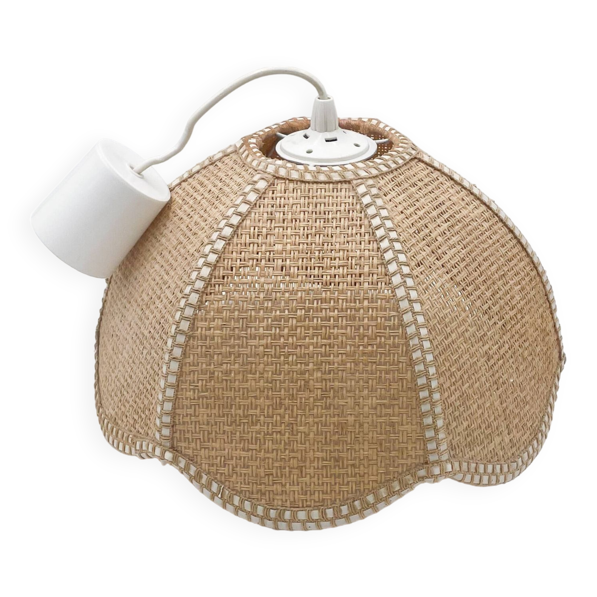 Vintage wicker flower pendant