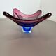 Bol en verre de Murano floral par Fratelli Toso, Italie, années 1970