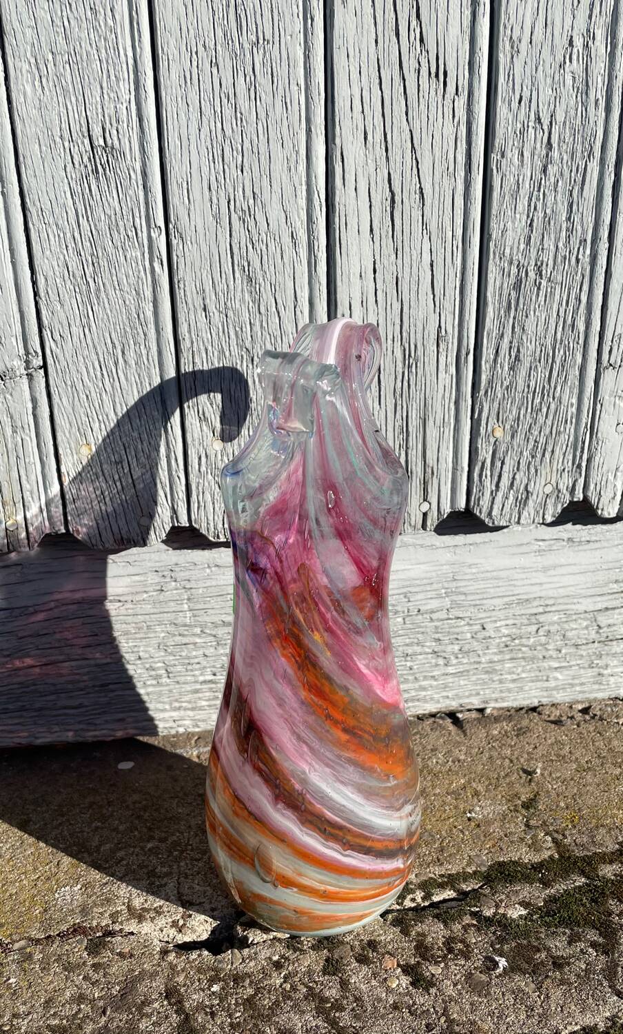 handmade blown glass vase