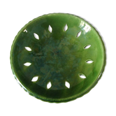 Compotier in open green earthenware