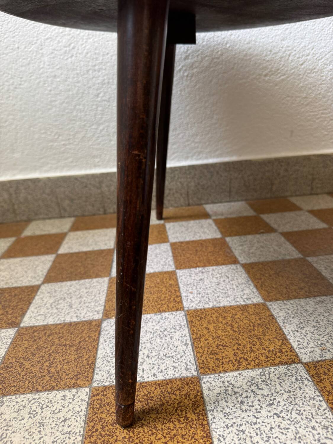 60s tripod mirror coffee table